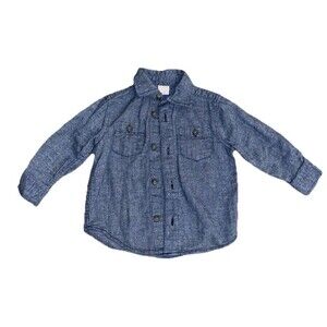 Gymboree Pinstripe Chambray Button Down Size 18-24months